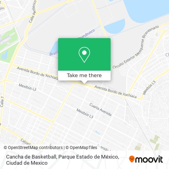 Mapa de Cancha de Basketball, Parque Estado de México