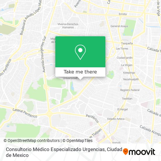 Consultorio Médico Especializado Urgencias map