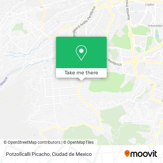 Potzollcalli Picacho map