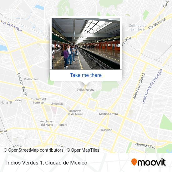 Indios Verdes 1 map