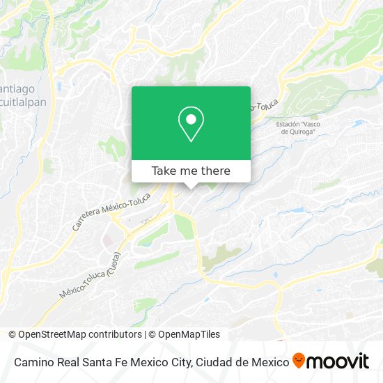 Camino Real Santa Fe Mexico City map