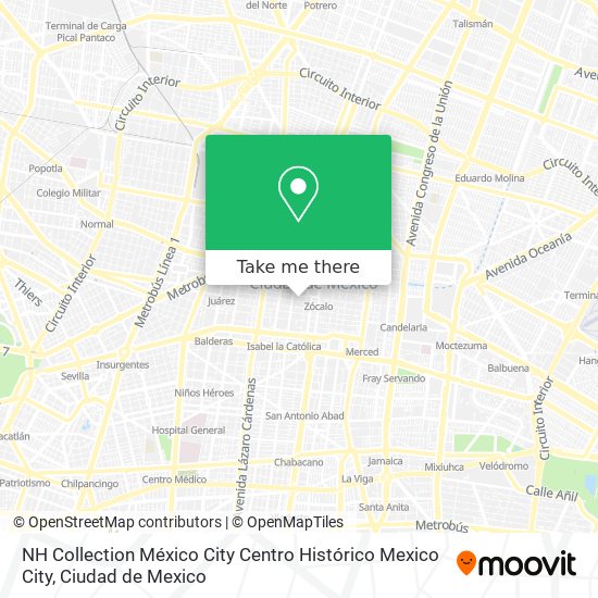 NH Collection México City Centro Histórico Mexico City map