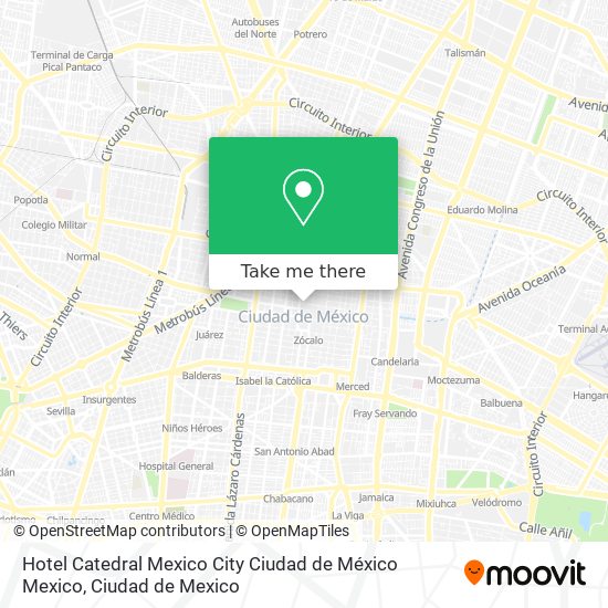 Hotel Catedral Mexico City Ciudad de México Mexico map