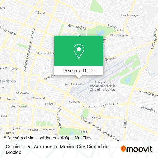 Camino Real Aeropuerto Mexico City map