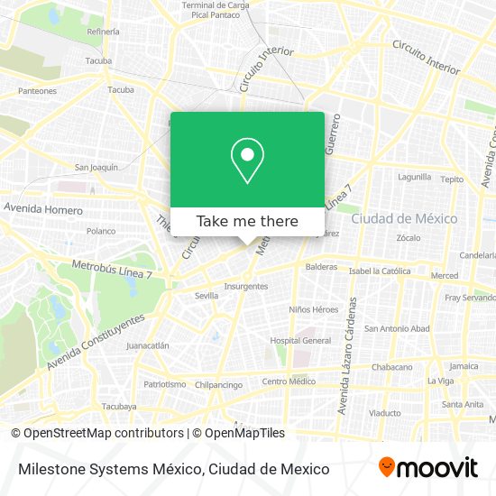 Mapa de Milestone Systems México