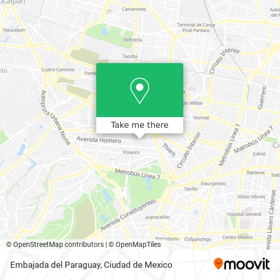 Mapa de Embajada del Paraguay