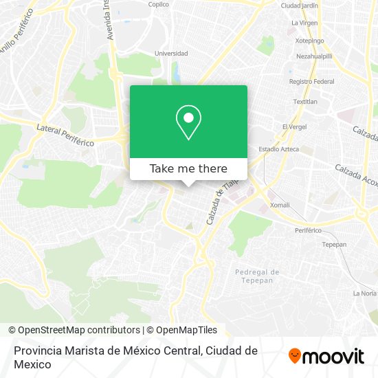 Provincia Marista de México Central map