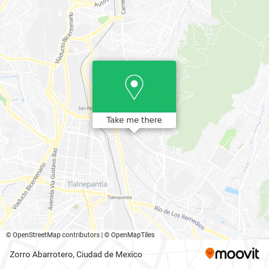 Zorro Abarrotero map
