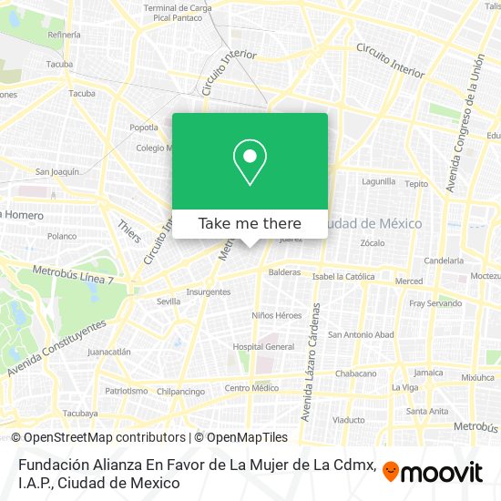 Mapa de Fundación Alianza En Favor de La Mujer de La Cdmx, I.A.P.