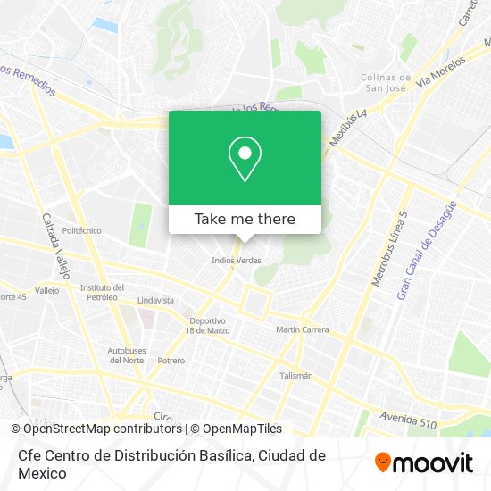 Mapa de Cfe Centro de Distribución Basílica
