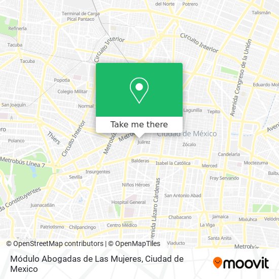 Mapa de Módulo Abogadas de Las Mujeres