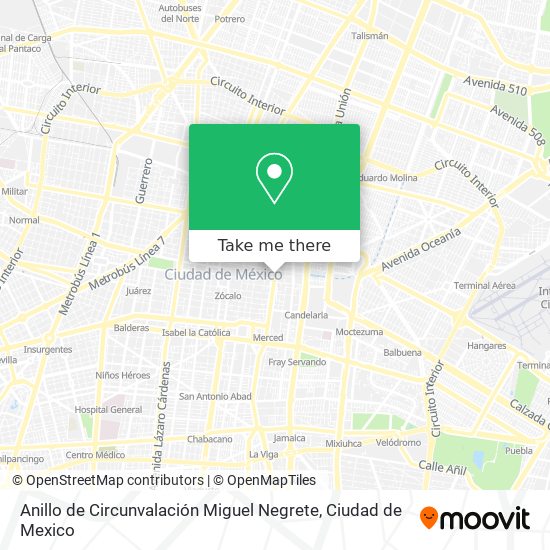 Anillo de Circunvalación Miguel Negrete map