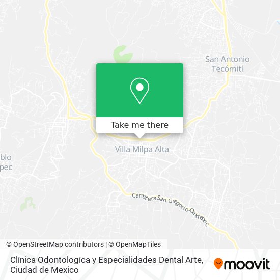 Clínica Odontologíca y Especialidades Dental Arte map