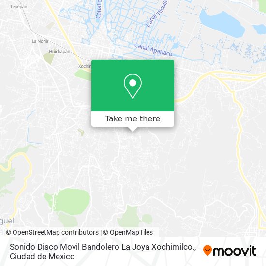 Mapa de Sonido Disco Movil Bandolero La Joya Xochimilco.