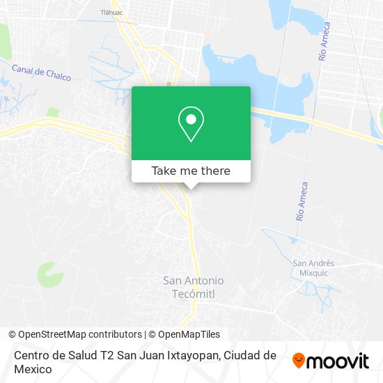 Centro de Salud T2 San Juan Ixtayopan map