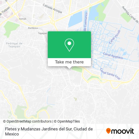 Fletes y Mudanzas Jardines del Sur map