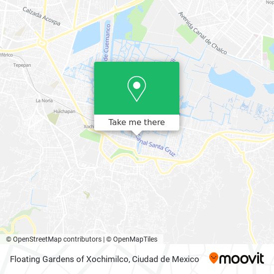 Floating Gardens of Xochimilco map