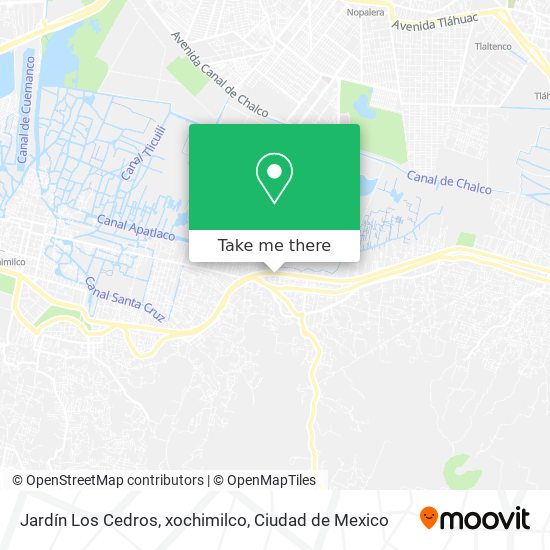 Jardín Los Cedros, xochimilco map