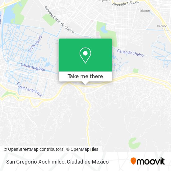 Mapa de San Gregorio Xochimilco