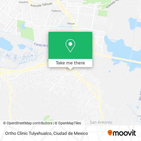 Ortho Clinic Tulyehualco map