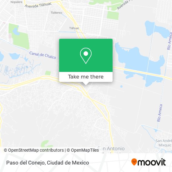 Paso del Conejo map
