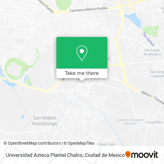 Universidad Azteca Plantel Chalco map