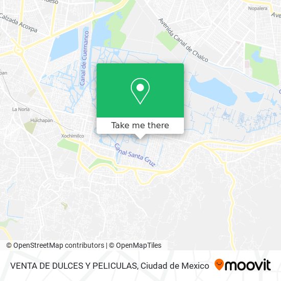 VENTA DE DULCES Y PELICULAS map
