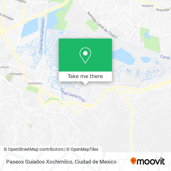 Paseos Guiados Xochimilco map