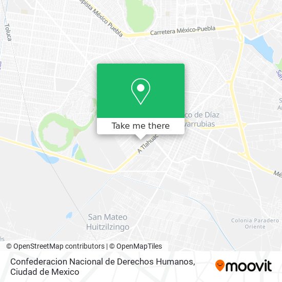 Confederacion Nacional de Derechos Humanos map
