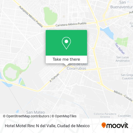 Hotel Motel Rinc N del Valle map