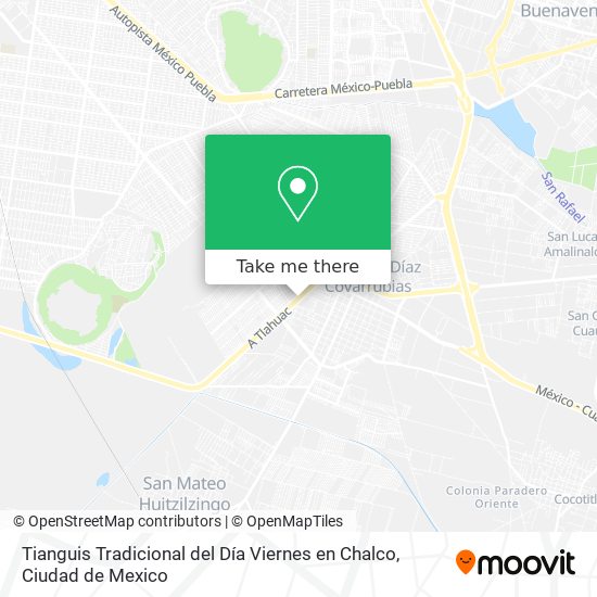 Tianguis Tradicional del Día Viernes en Chalco map