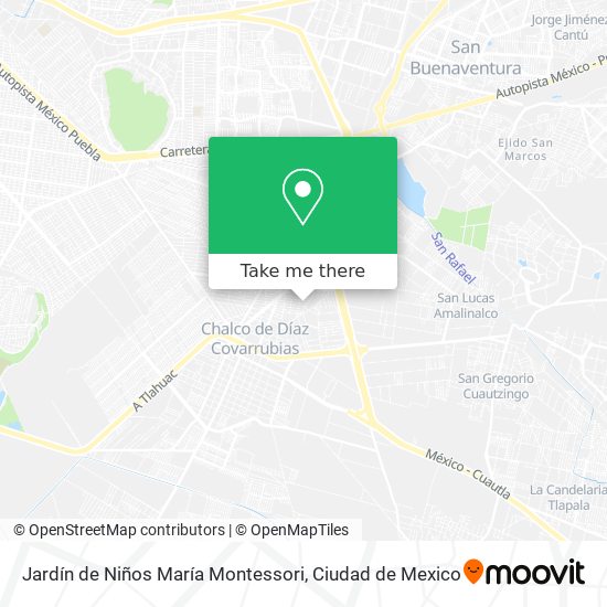 Mapa de Jardín de Niños María Montessori