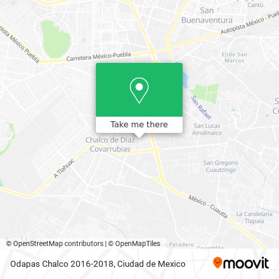 Mapa de Odapas Chalco 2016-2018