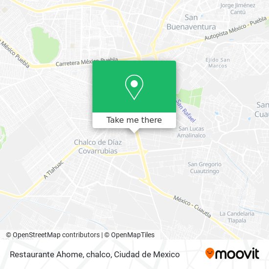Mapa de Restaurante Ahome, chalco