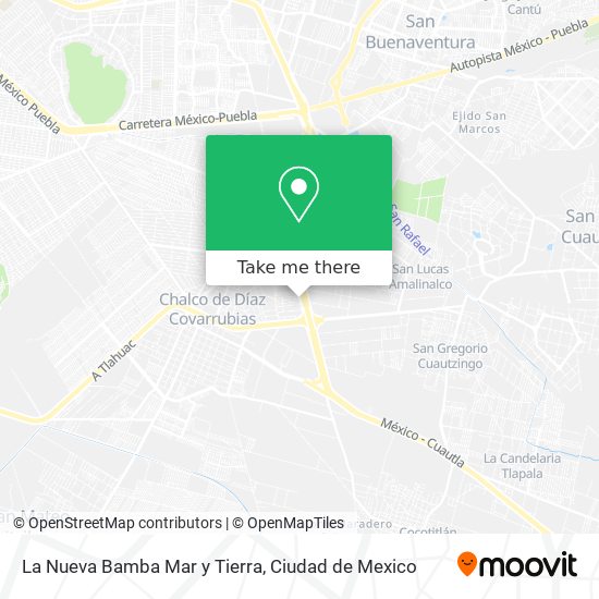Mapa de La Nueva Bamba Mar y Tierra