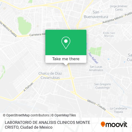 Mapa de LABORATORIO DE ANALISIS CLINICOS MONTE CRISTO