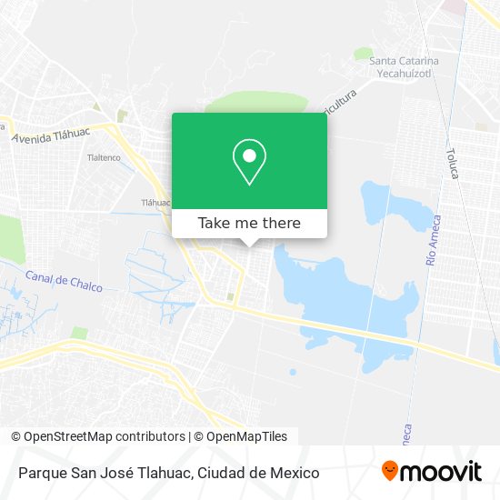 Parque San José Tlahuac map