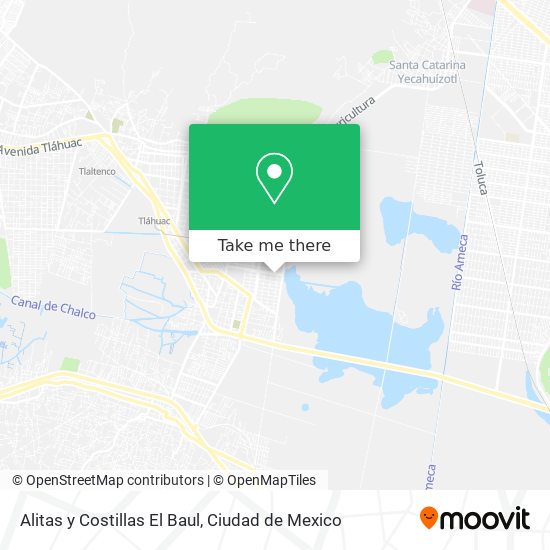 How to get to Alitas y Costillas El Baul in Tláhuac by Bus?