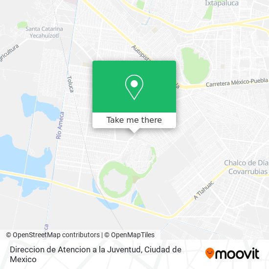 Direccion de Atencion a la Juventud map