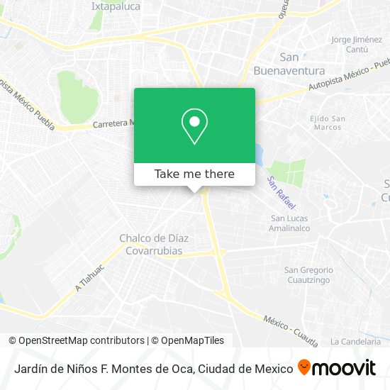 Jardín de Niños F. Montes de Oca map