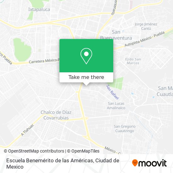 Mapa de Escuela Benemérito de las Américas