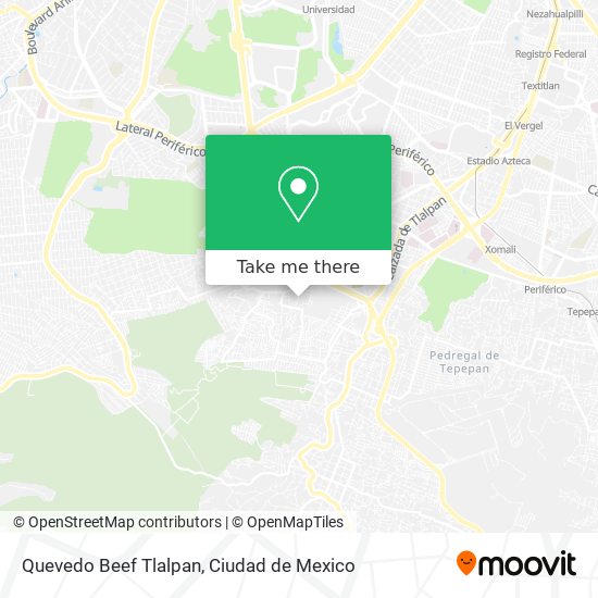 Quevedo Beef Tlalpan map