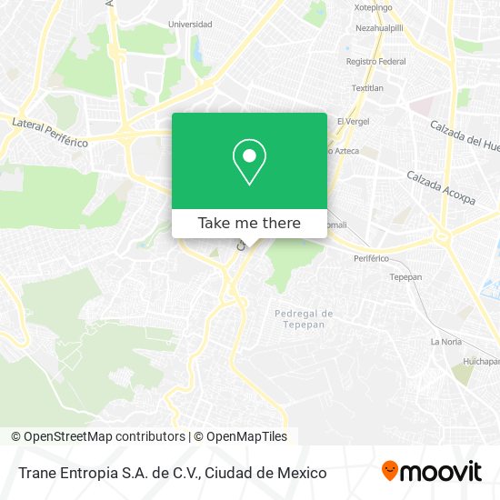 Mapa de Trane Entropia S.A. de C.V.