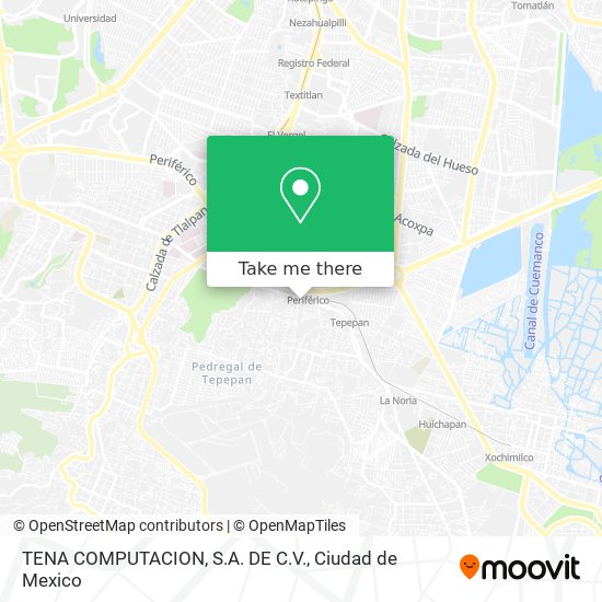 Mapa de TENA COMPUTACION, S.A. DE C.V.