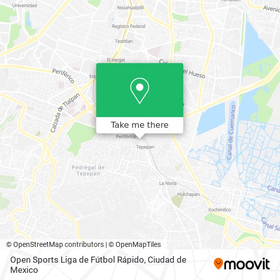 Open Sports Liga de Fútbol Rápido map