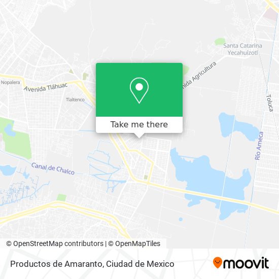 Productos de Amaranto map