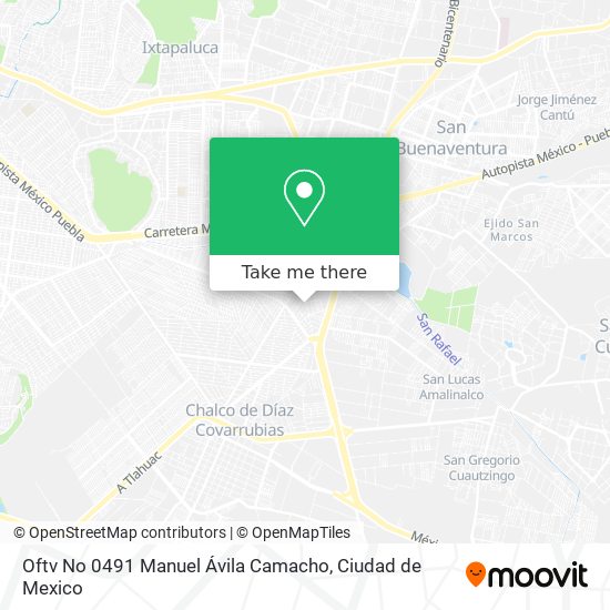 Mapa de Oftv No 0491 Manuel Ávila Camacho