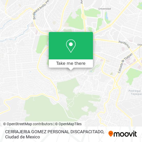 CERRAJERIA GOMEZ PERSONAL DISCAPACITADO map