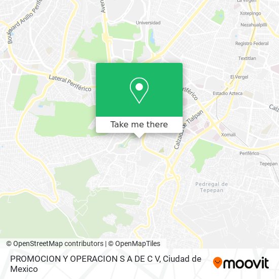 PROMOCION Y OPERACION S A DE C V map