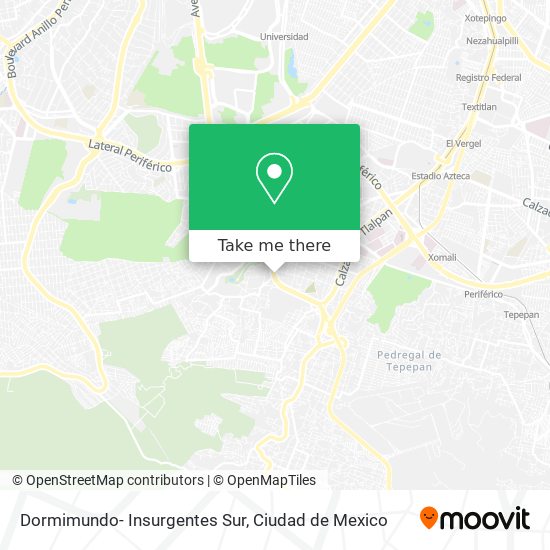Mapa de Dormimundo- Insurgentes Sur